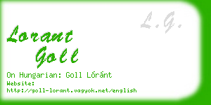 lorant goll business card